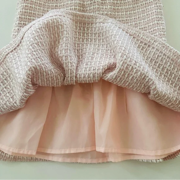 Janie and Jack 3T Toddler Girl Pink Tweed Dress Spring Easter